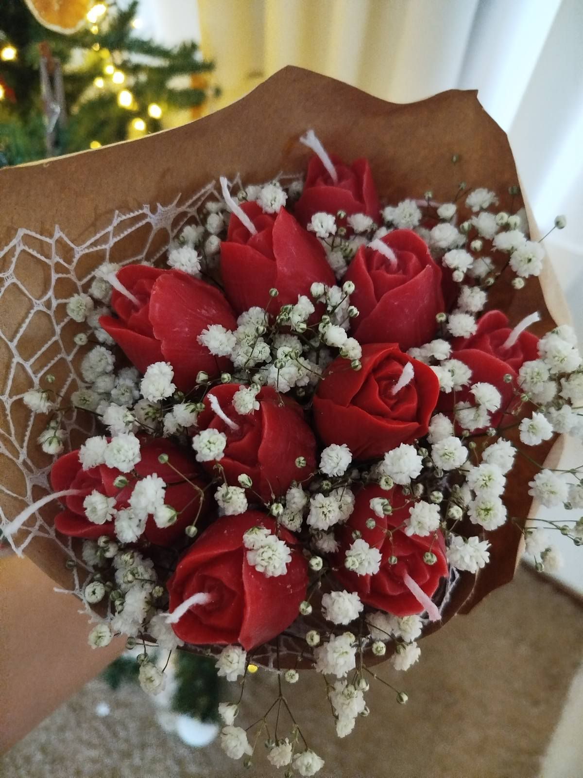 Κέρινη Ανθοδέσμη με Τουλίπες