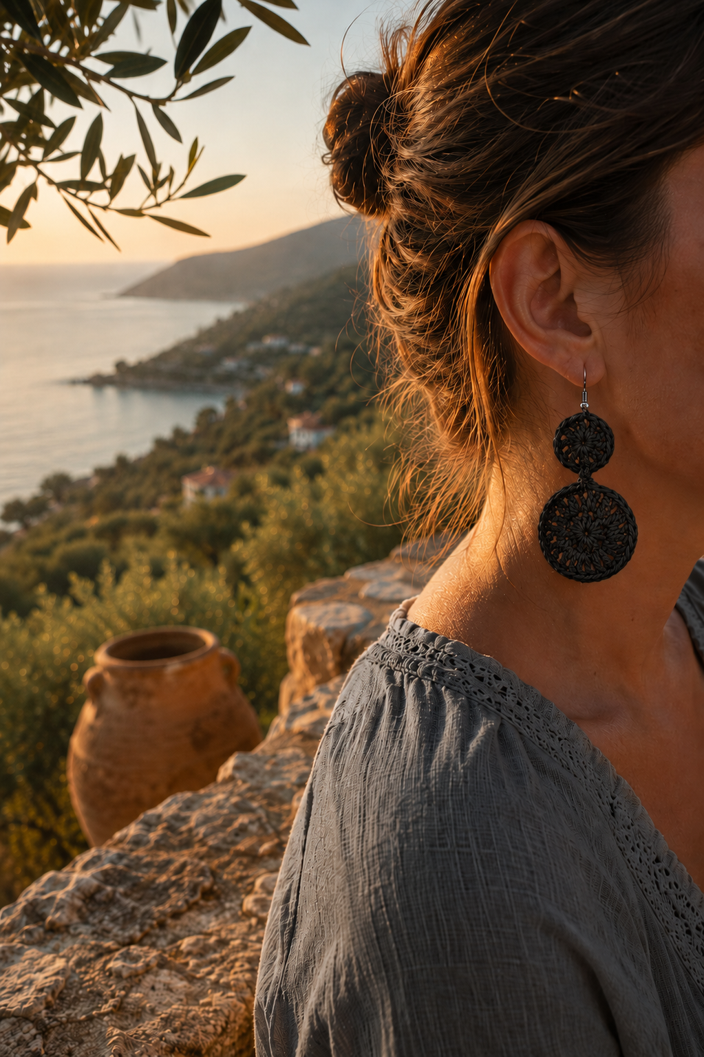 Aelia Crochet Earrings – Handmade in Samos