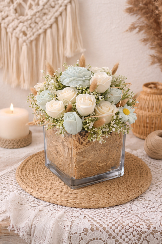 Ανθοσύνθεση σε Γυάλινο Βάζο