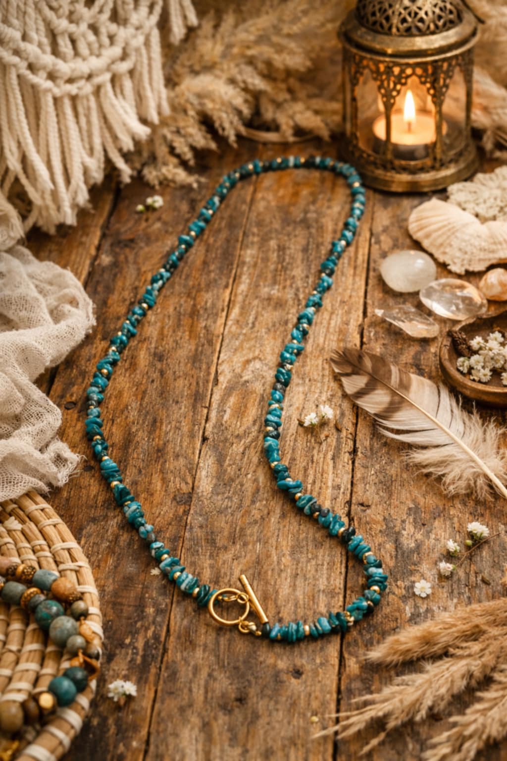 Χειροποίητο Μακρύ Κολιέ ''Νηρηίς''