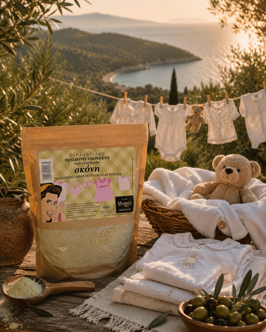Traditional Green Olive Oil Soap Powder 750g  Παραδοσιακή Σκόνη Πράσινου Σαπουνιού Ελαιολάδου 750g