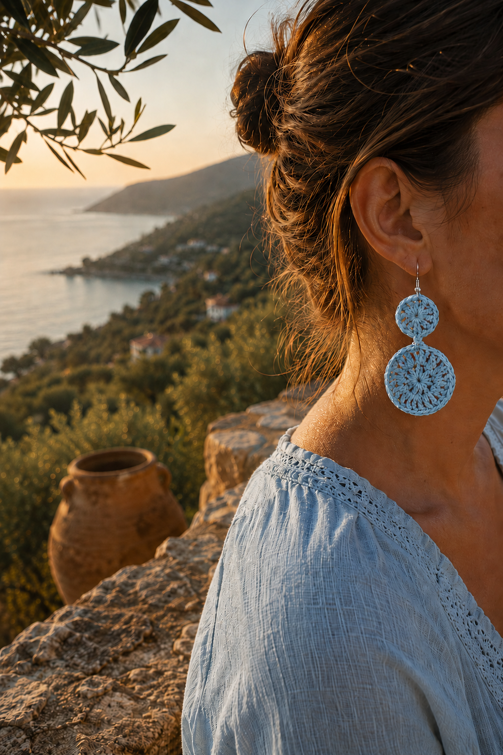 Aelia Crochet Earrings – Handmade in Samos