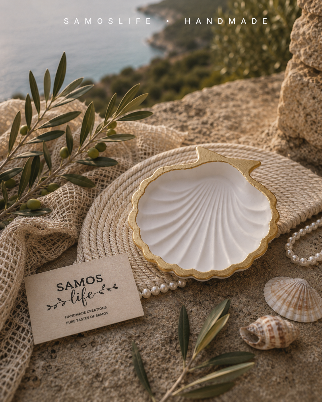Pelagia Shell Tray – Handmade in Samos