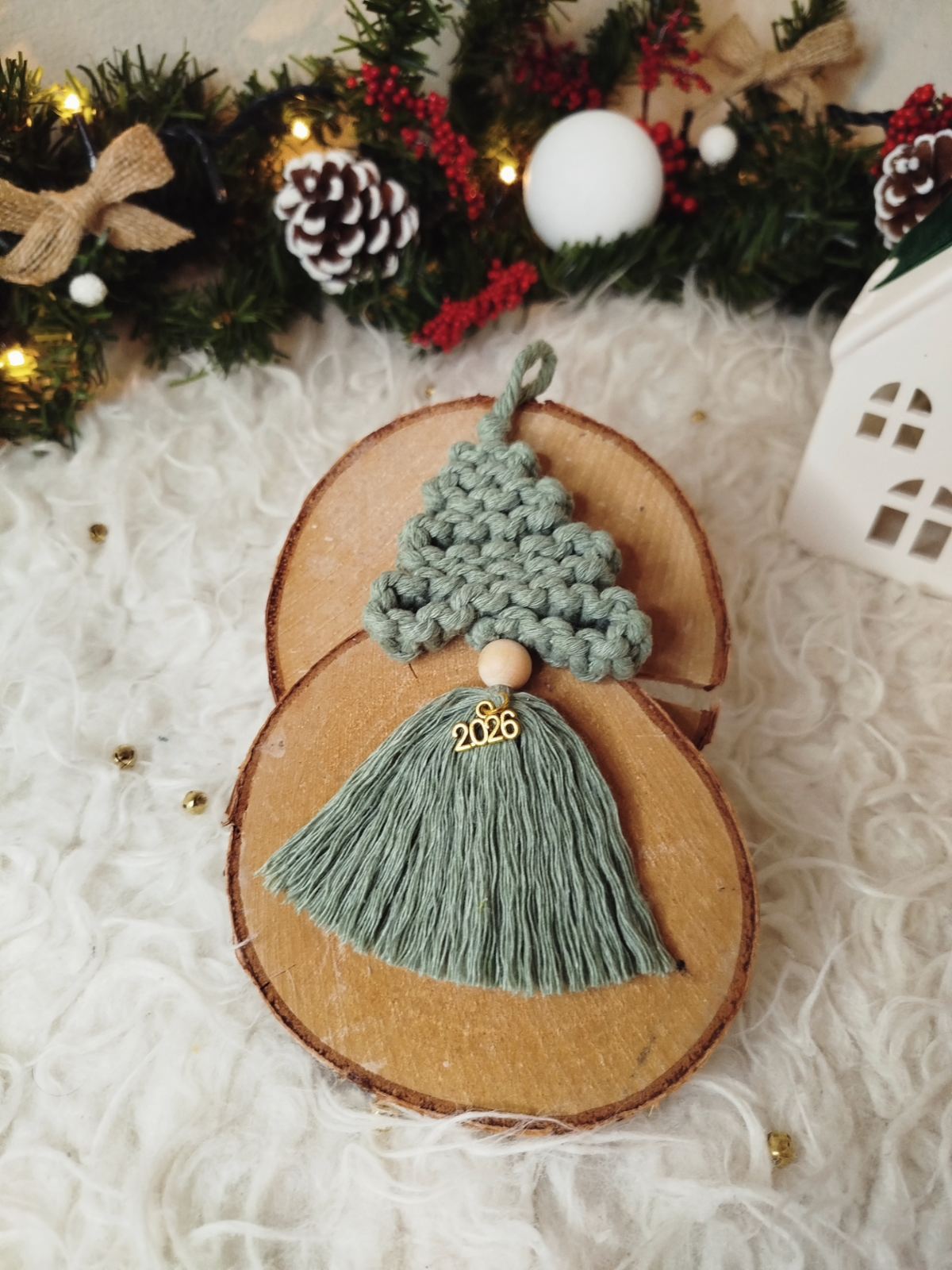 Macrame Γούρι Δεντράκι 2026