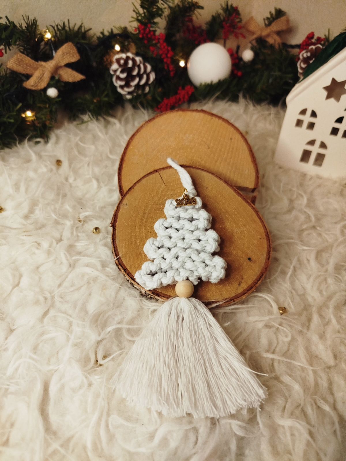 Macrame Γούρι Δεντράκι 2026