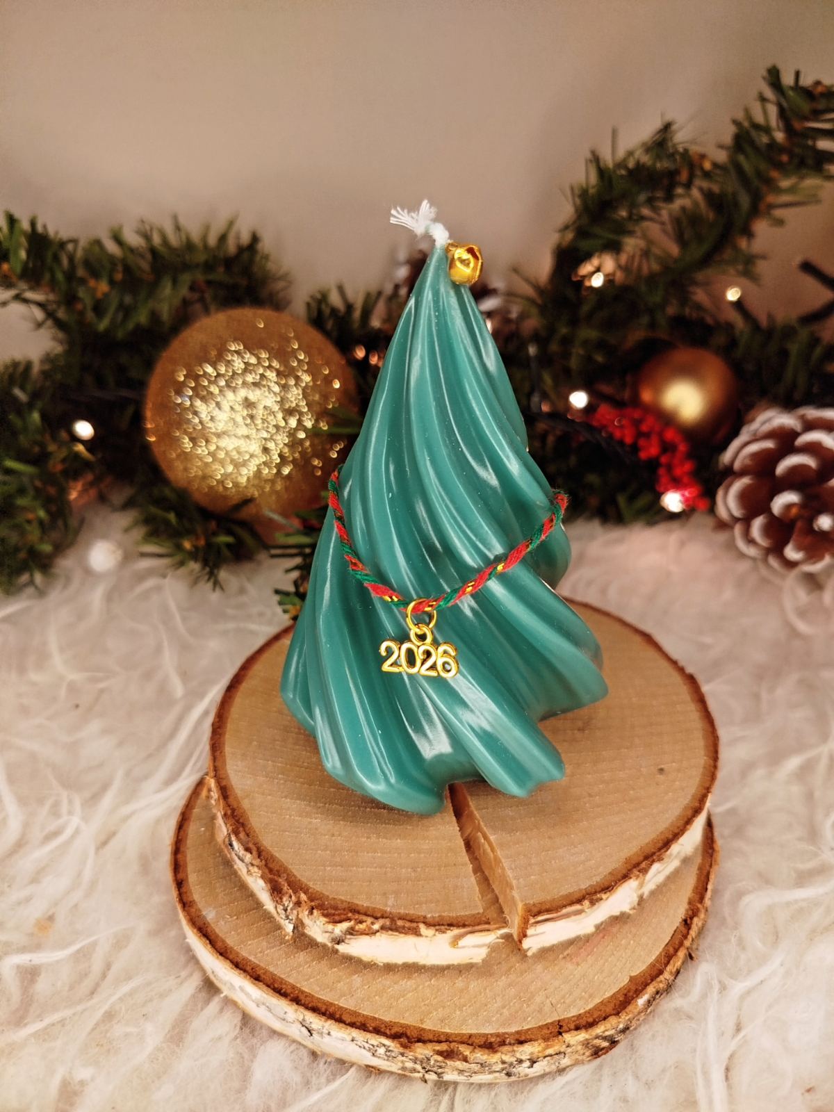 Swirl Christmas Tree Candle
