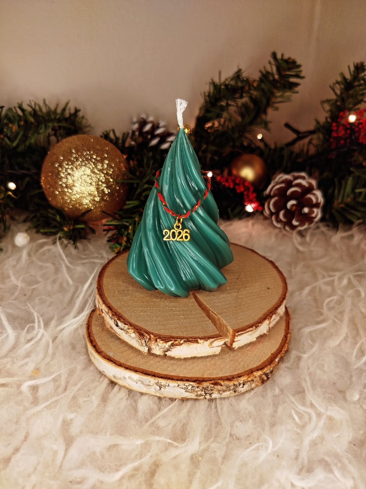 Swirl Christmas Tree Candle