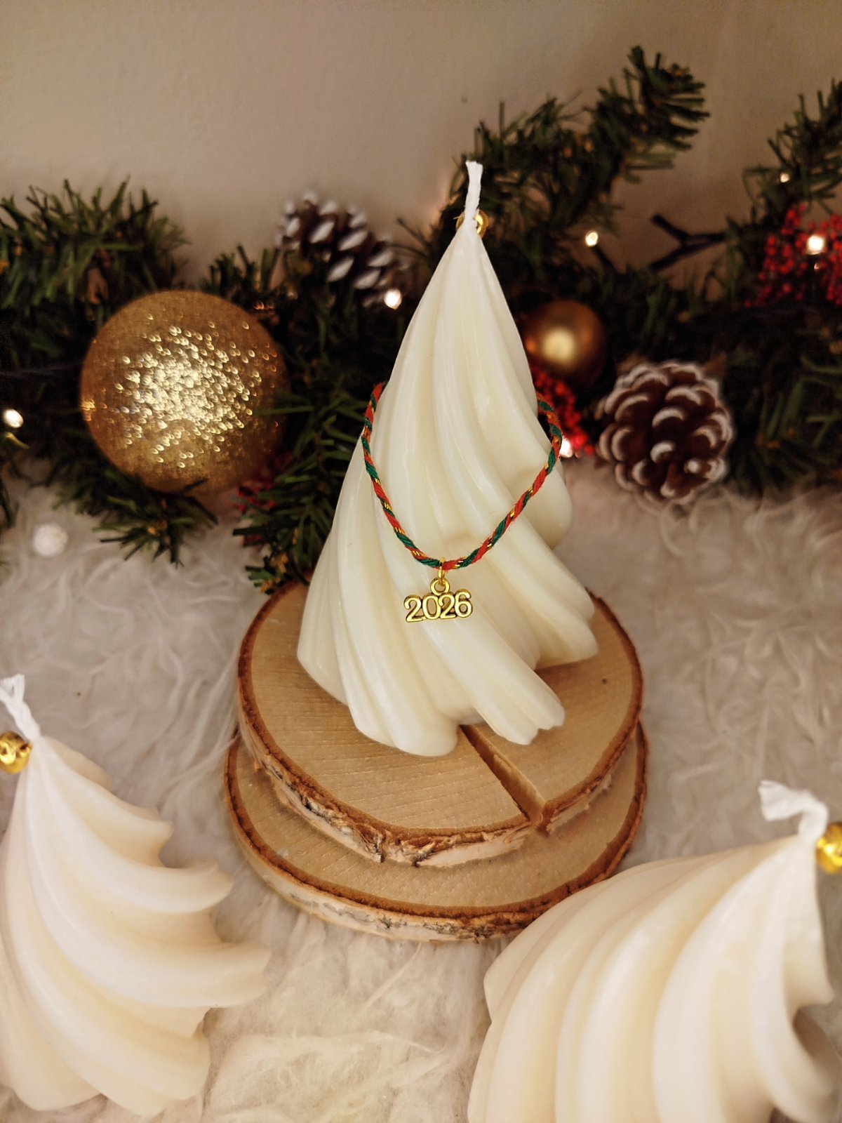 Swirl Christmas Tree Candle