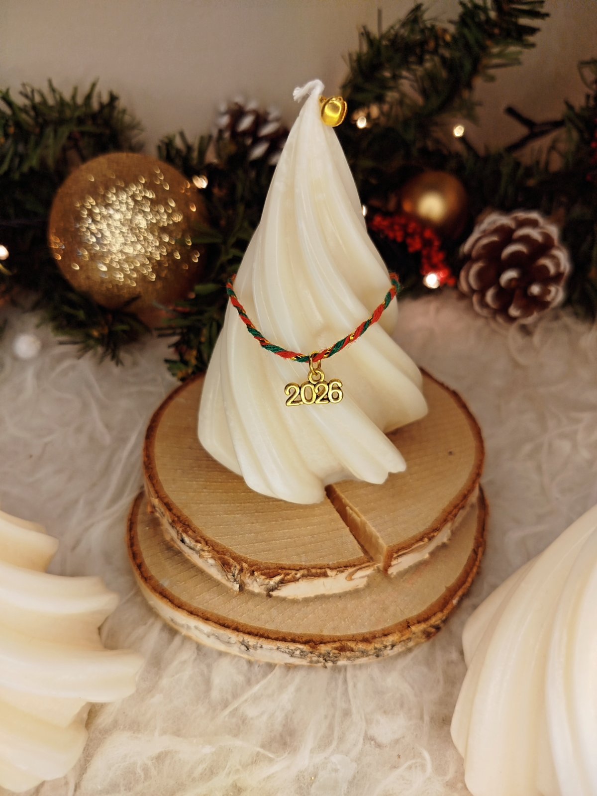 Swirl Christmas Tree Candle