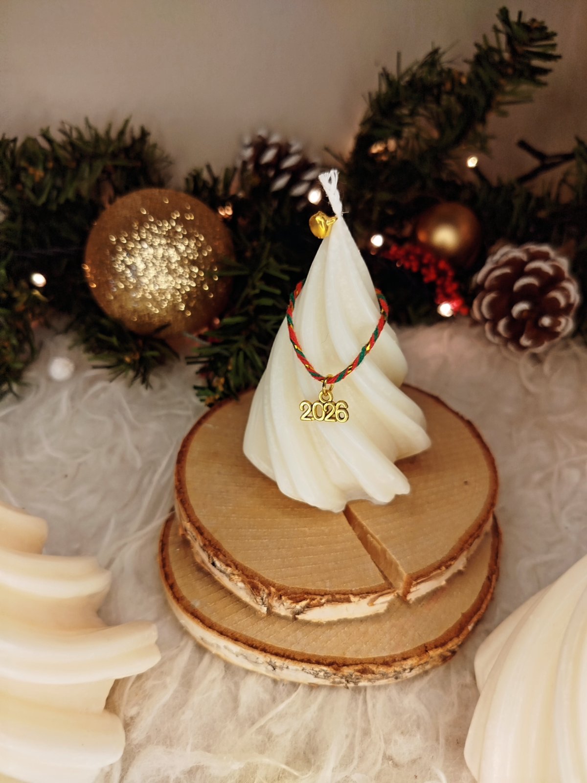 Swirl Christmas Tree Candle