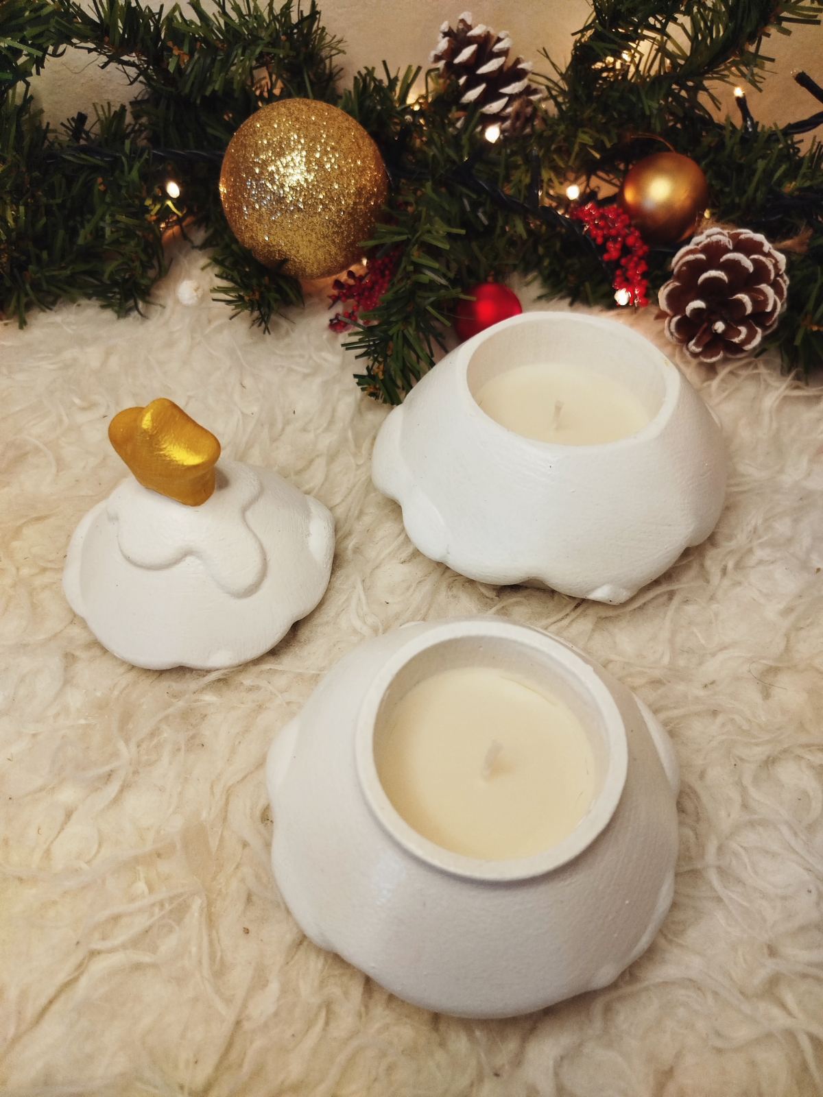 Τριώροφο Χριστουγεννιάτικο Δέντρο με Κερί