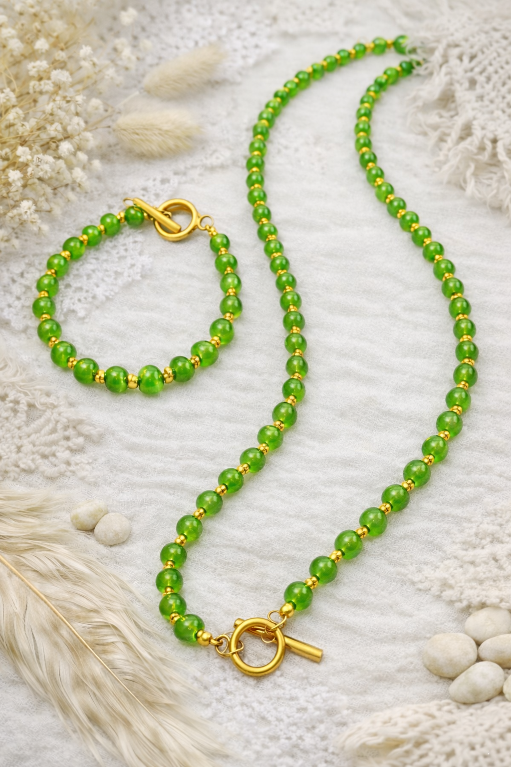 Χειροποίητο Μακρύ Κολίε «Γαία»